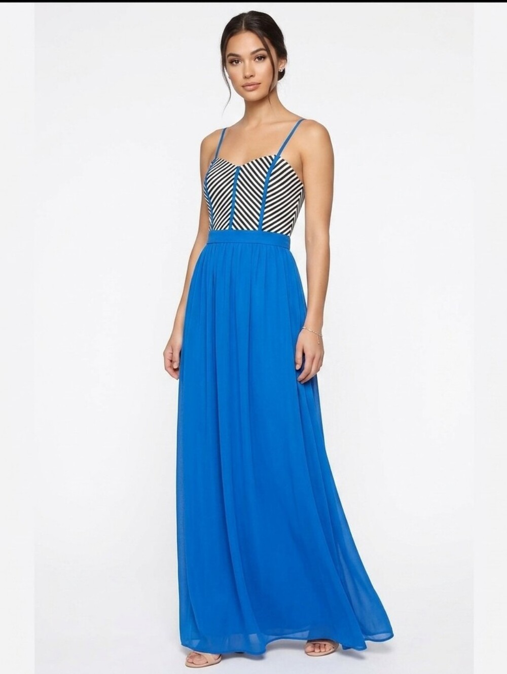 Y2K Bright Blue Maxi Dress